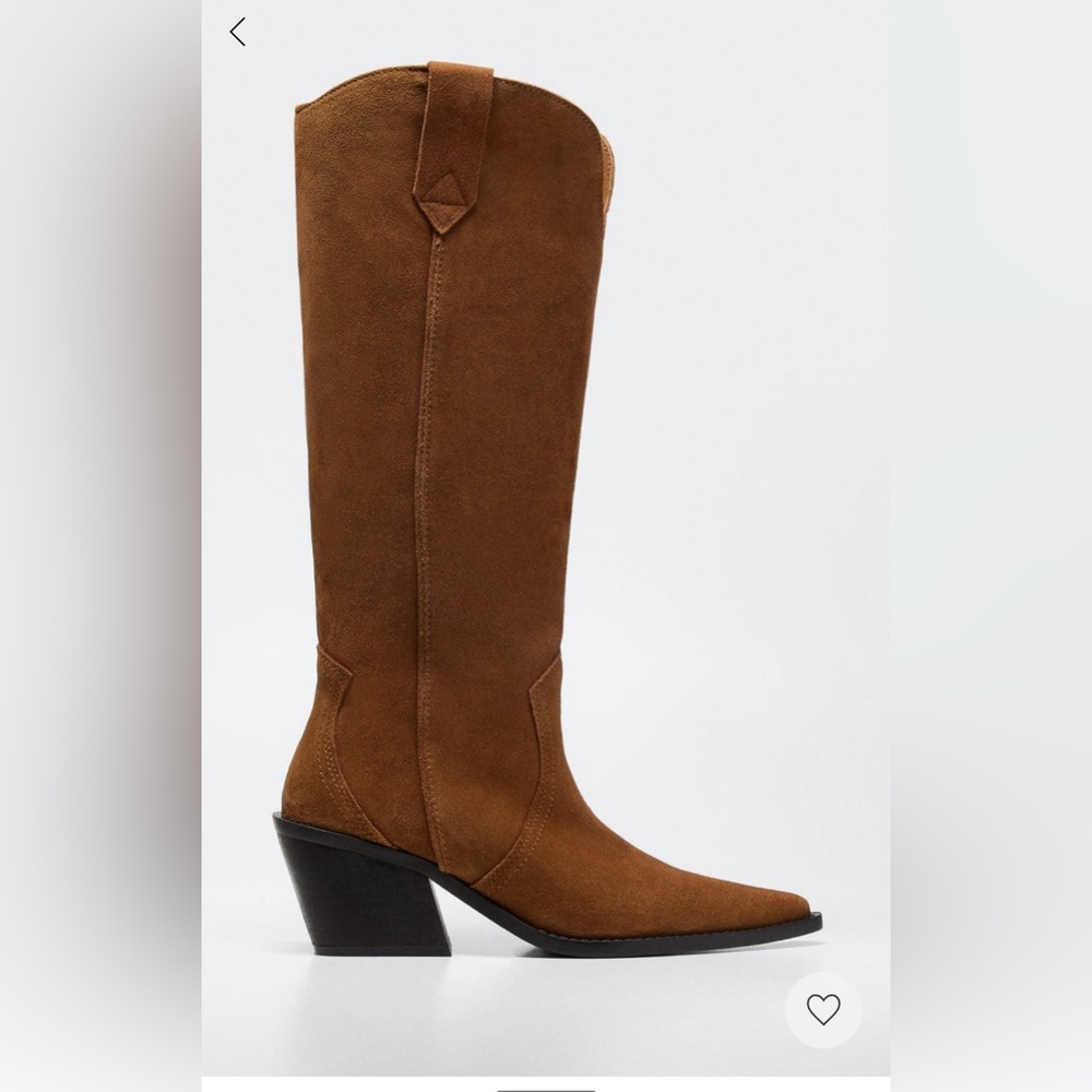 Suede cowboy boots